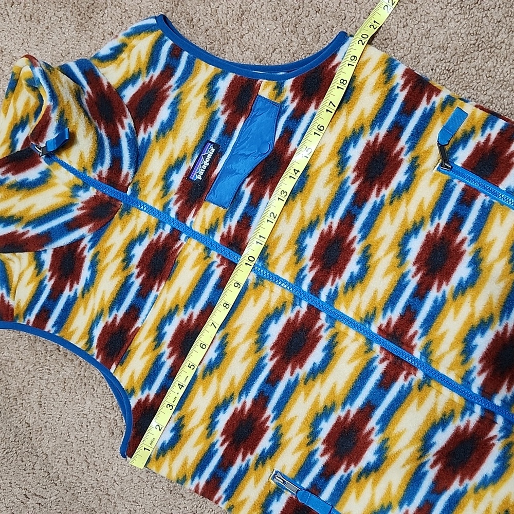 Patagonia Synchilla Aztec Fleece Vest Jacket Wild Desert Prarie Gold Women's  M - Picture 8 of 11